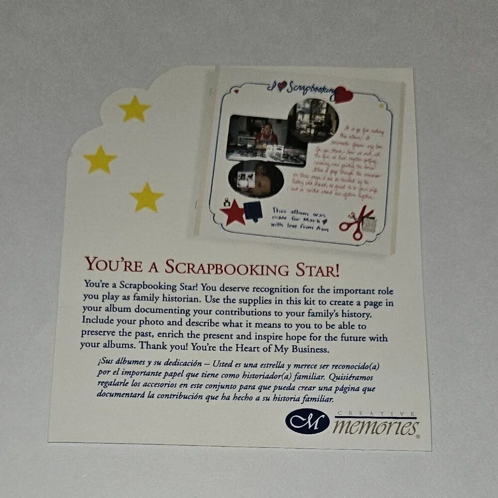 VTG Creative Memories Hostess Gift Scrapbooking Stickers Die Cut 1999 NEVER USED